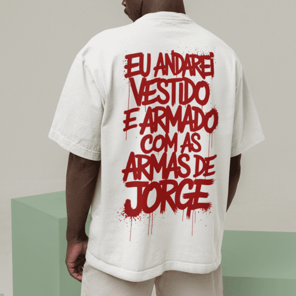 Camiseta pixação de São Jorge costas