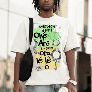 Camiseta Metade Oxóssi e Oxum