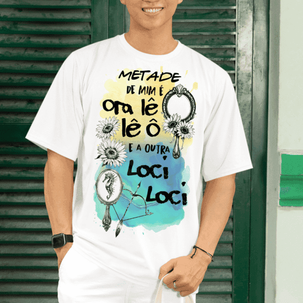 Camiseta Metade Oxum e Logun Edé
