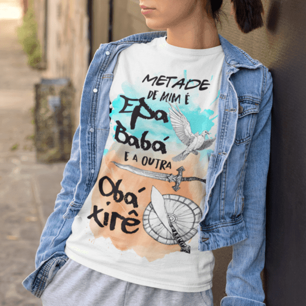 Camiseta Metade Oxaguian e Obá