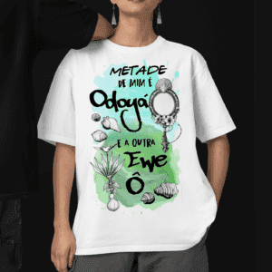 Camiseta Metade Yemanjá e Ossain