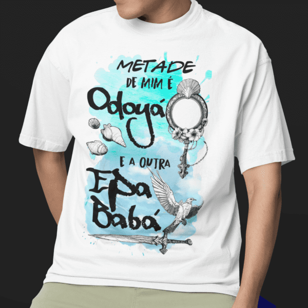 Camiseta Metade Yemanjá e Oxaguian