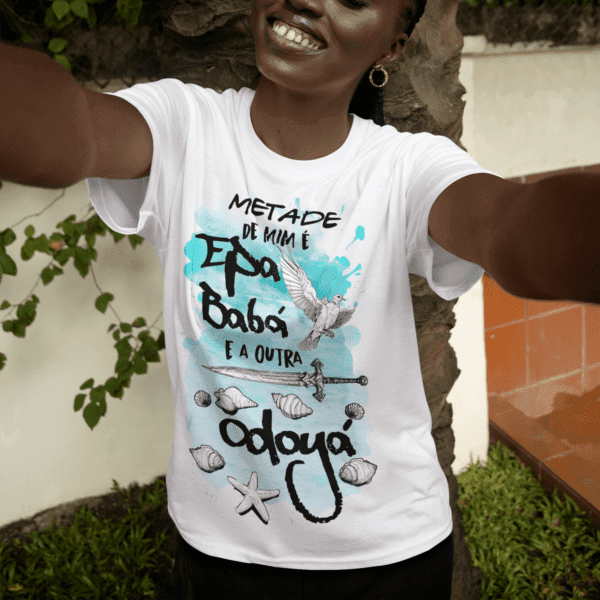 Camiseta Metade Oxaguian e Yemanjá