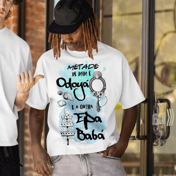 Camiseta Metade Yemanjá e Oxalá