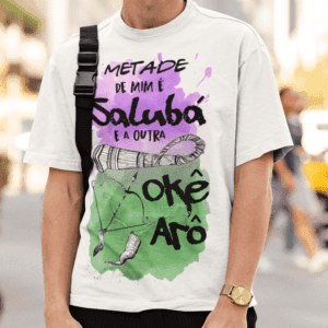 Camiseta Metade Nanã e Oxóssi