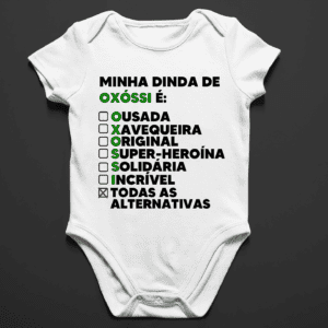 Body Infantil Dinda de Oxóssi qualidades