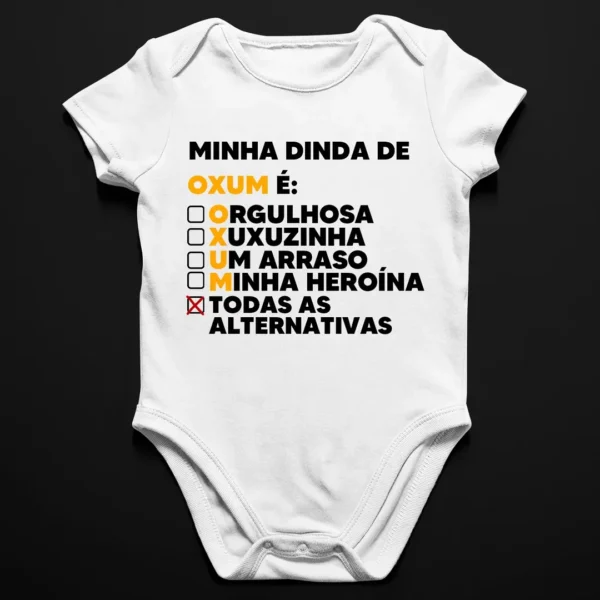 Body Infantil Dinda de Oxum qualidades