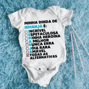 Body Infantil Dinda de Yemanjá qualidades