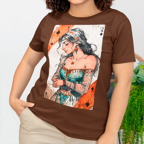 Camiseta Cigana na carta marrom