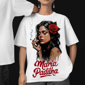 Camiseta Maria Padilha fumando