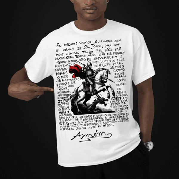 Camiseta São Jorge oração grande