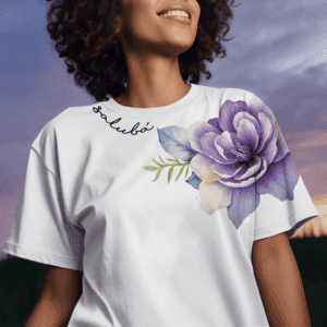 Camiseta Nanã rosa lilás