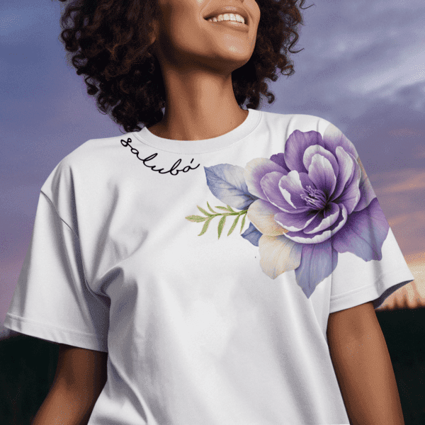 Camiseta Nanã rosa lilás