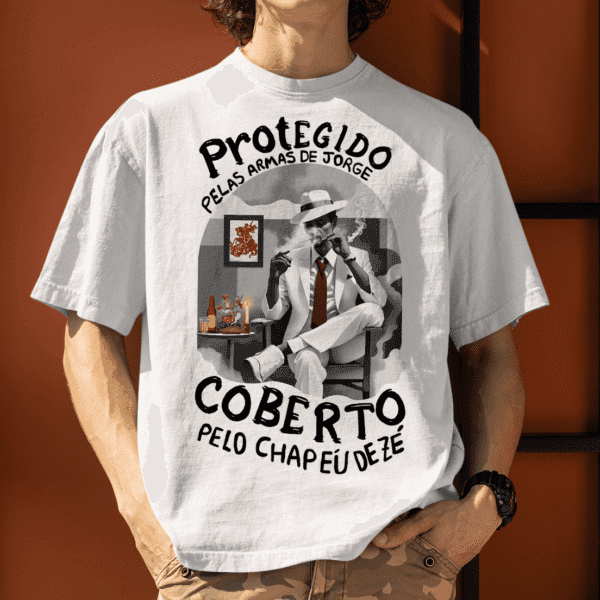 Camiseta Protegido de Zé Pilintra e São Jorge