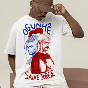 Camiseta Ogum e São Jorge silhueta