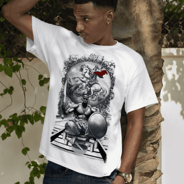 Camiseta São Jorge e Ogum sentado