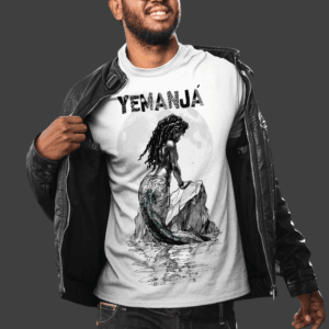 Camiseta Yemanjá sereia na pedra