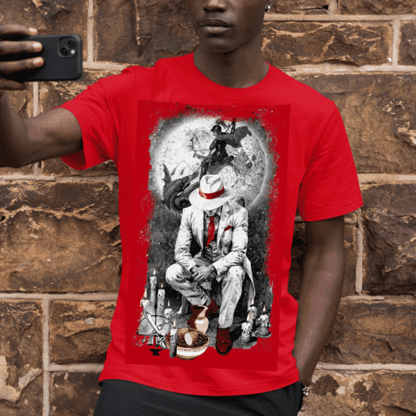 Camiseta Zé Pilintra oferenda pra São Jorge vermelho