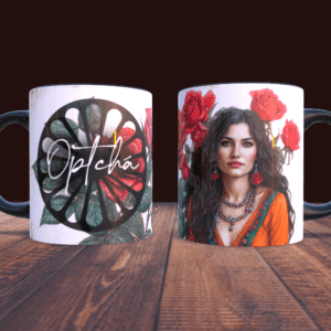Caneca Cigana e rosas