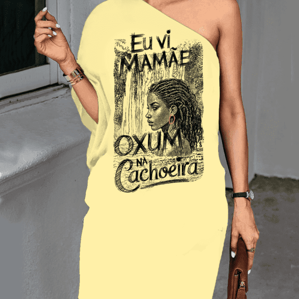 Vestido mid Oxum na cachoeira
