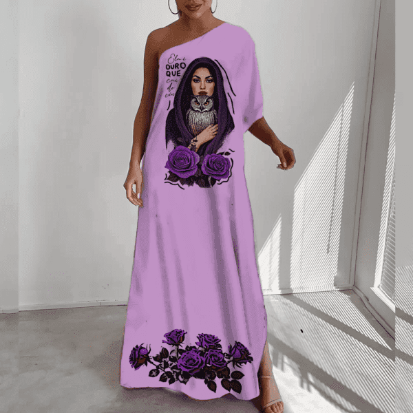 Vestido ombro único Maria Mulambo é fiel