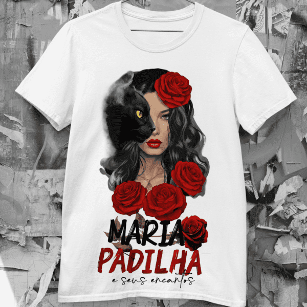 Camiseta Maria Padilha com rosas