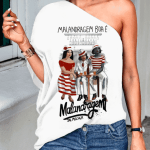 Blusa ombro único Malandragem boa