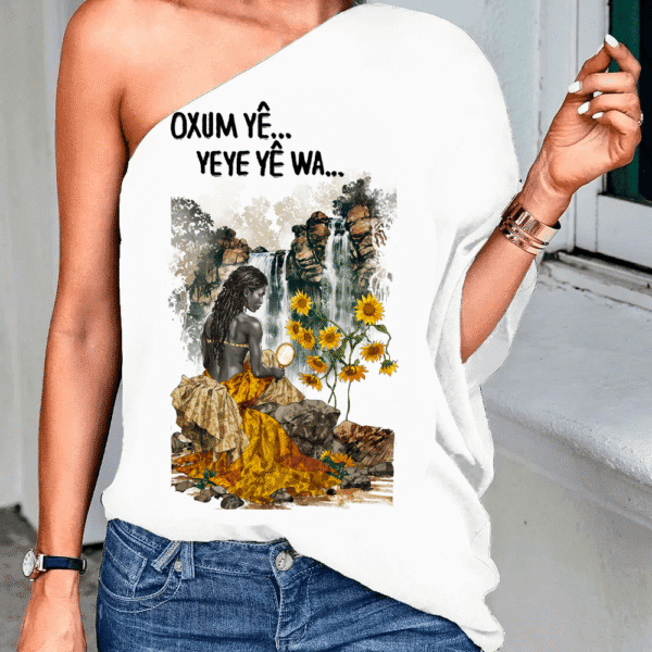 Blusa ombro único Oxum Yê Yê O