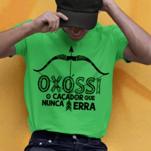 Camiseta Oxóssi nunca erra