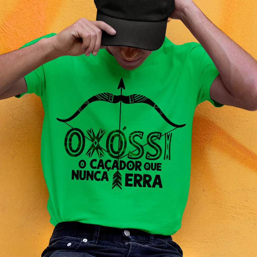 Camiseta Oxóssi nunca erra