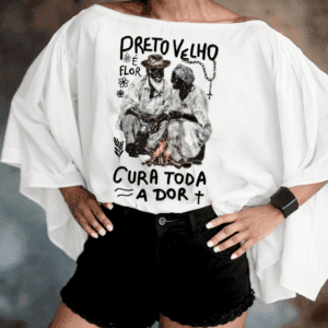 Manga morcego Preto Velho é flor