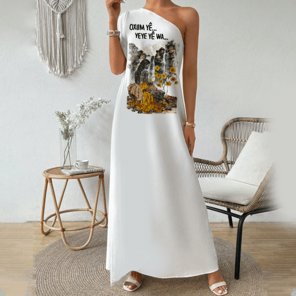 Vestido manga curta Oxum Yê Yê O