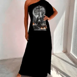 Vestido ombro único Pombagira no cemitério