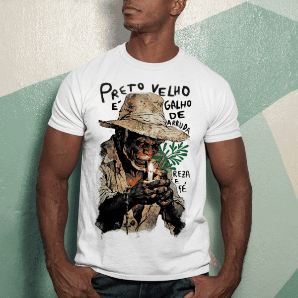 Camiseta Preto Velho é arruda