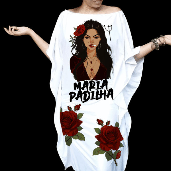 Alaka Maria Padilha com rosas