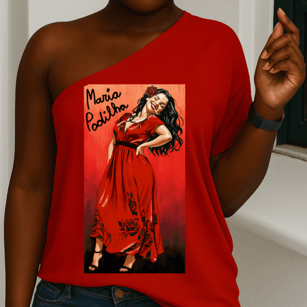 Blusa Maria Padilha gargalhando vermelha
