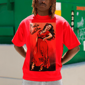 Camiseta Maria Padilha gargalhando vermelha