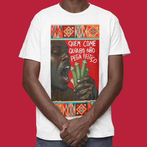 Camiseta Xangô e feitiço branco