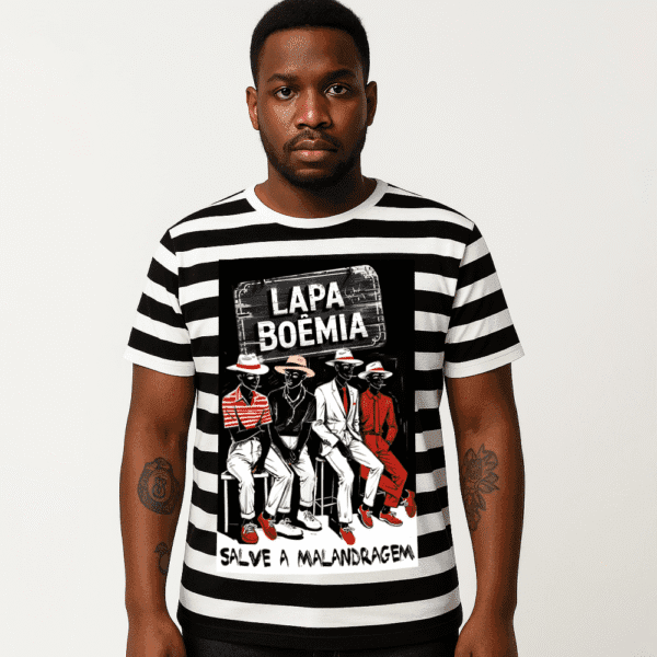 Camiseta listrada Malandragem boêmia