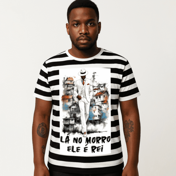 Camiseta listrada Zé Pilintra é rei