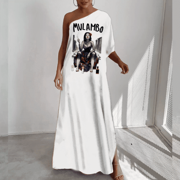 Vestido ombro único Maria Mulambo de trapos