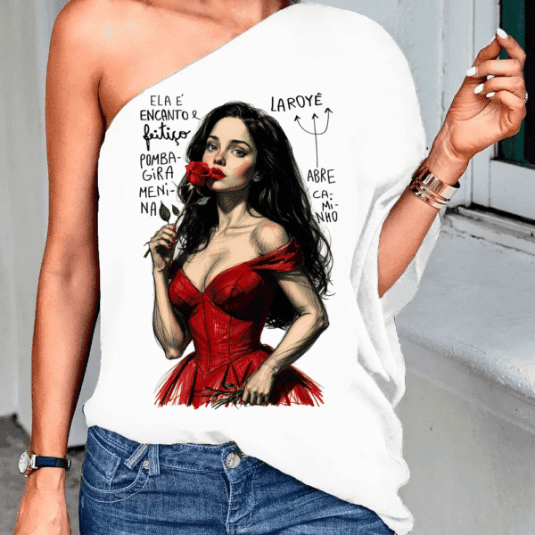 Blusa Pombagira Menina frase