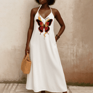 Vestido alcinha Iansã borboleta