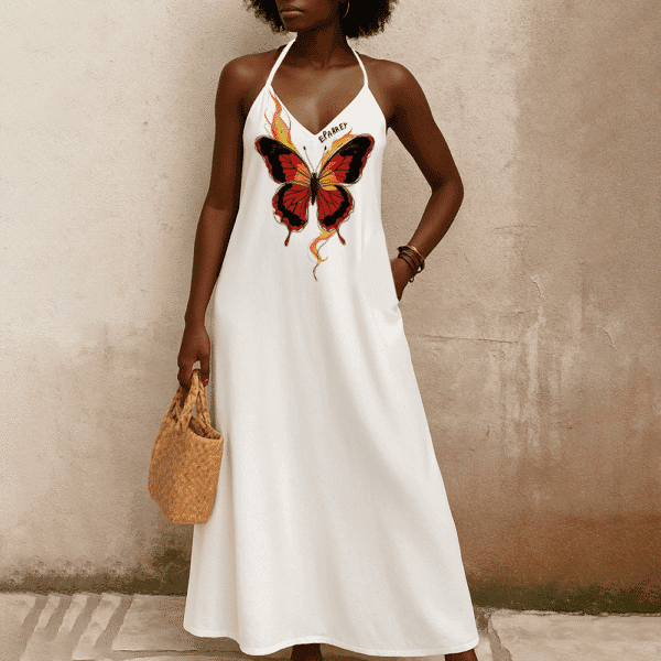 Vestido alcinha Iansã borboleta