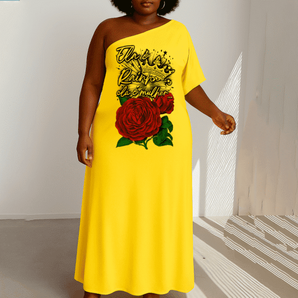 Vestido longo Maria Mulambo é rainha
