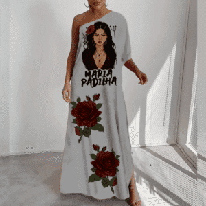 Vestido longo Maria Padilha com rosas