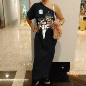 Vestido longo Zé Pilintra no morro