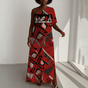 Vestido geométrico Iansã