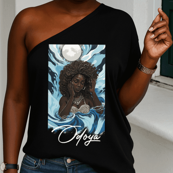 Blusa ombro único Yemanjá no mar
