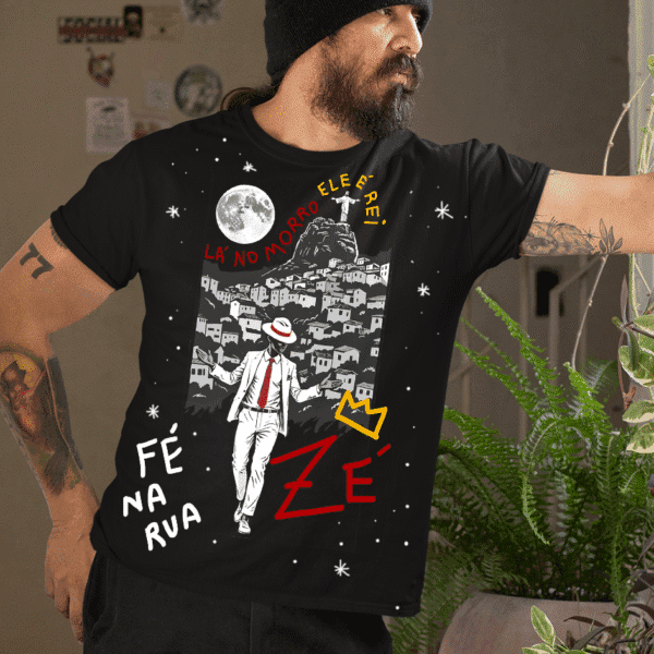 Camiseta Zé Pilintra descendo o morro